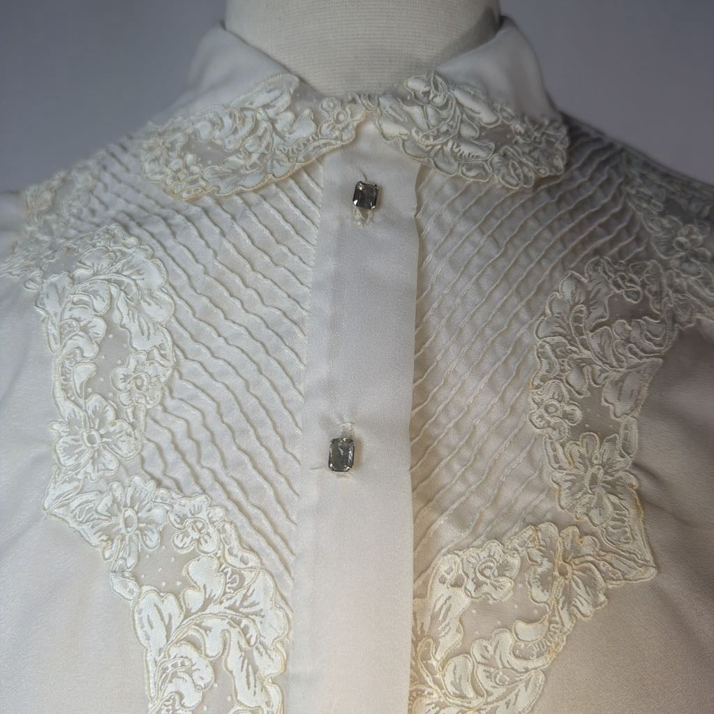 1950s Rhinestone Button Up