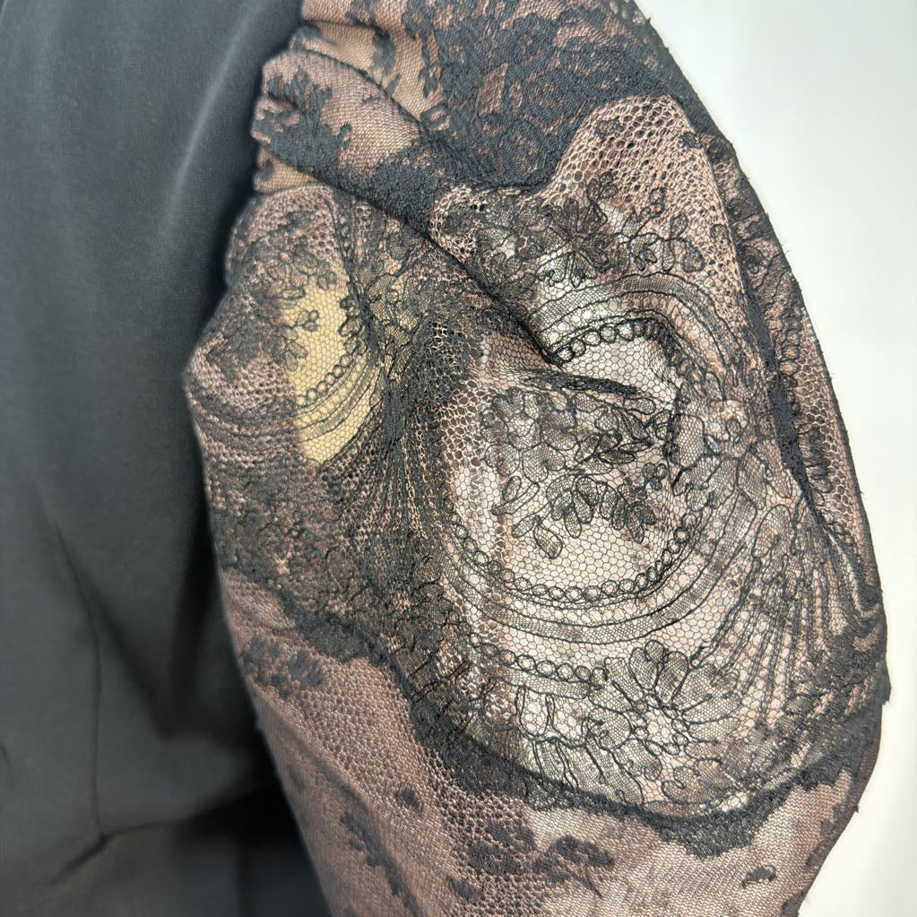 1980s Pat Kerr London Puff Sleeve Dress