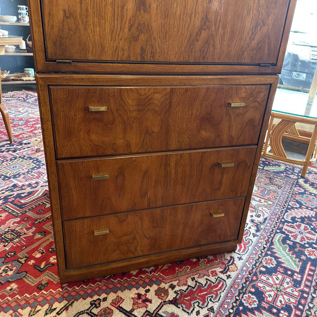 1960s Consensus by Drexel Secretary w/ Three Drawers