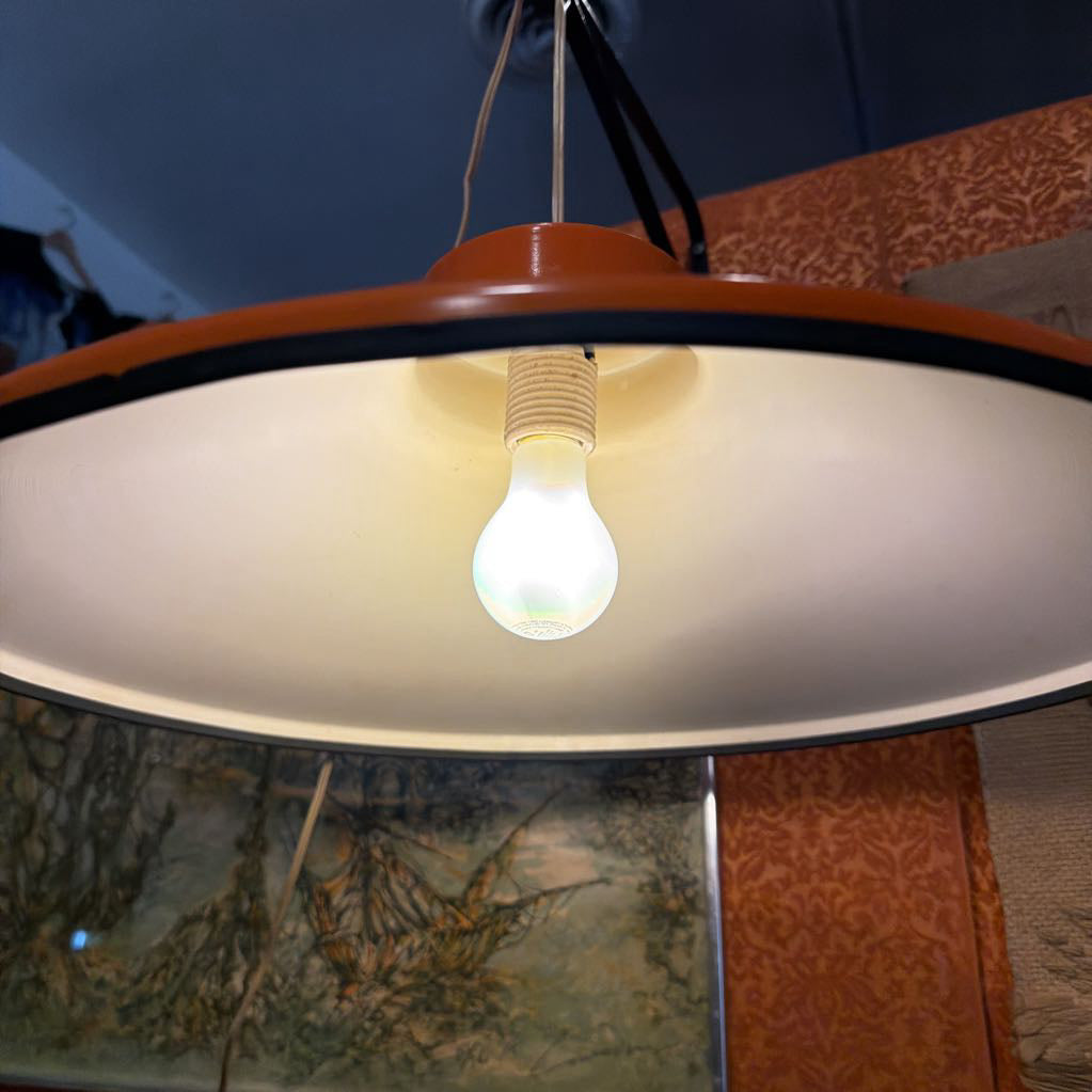 Vintage Orange Swag Lamp