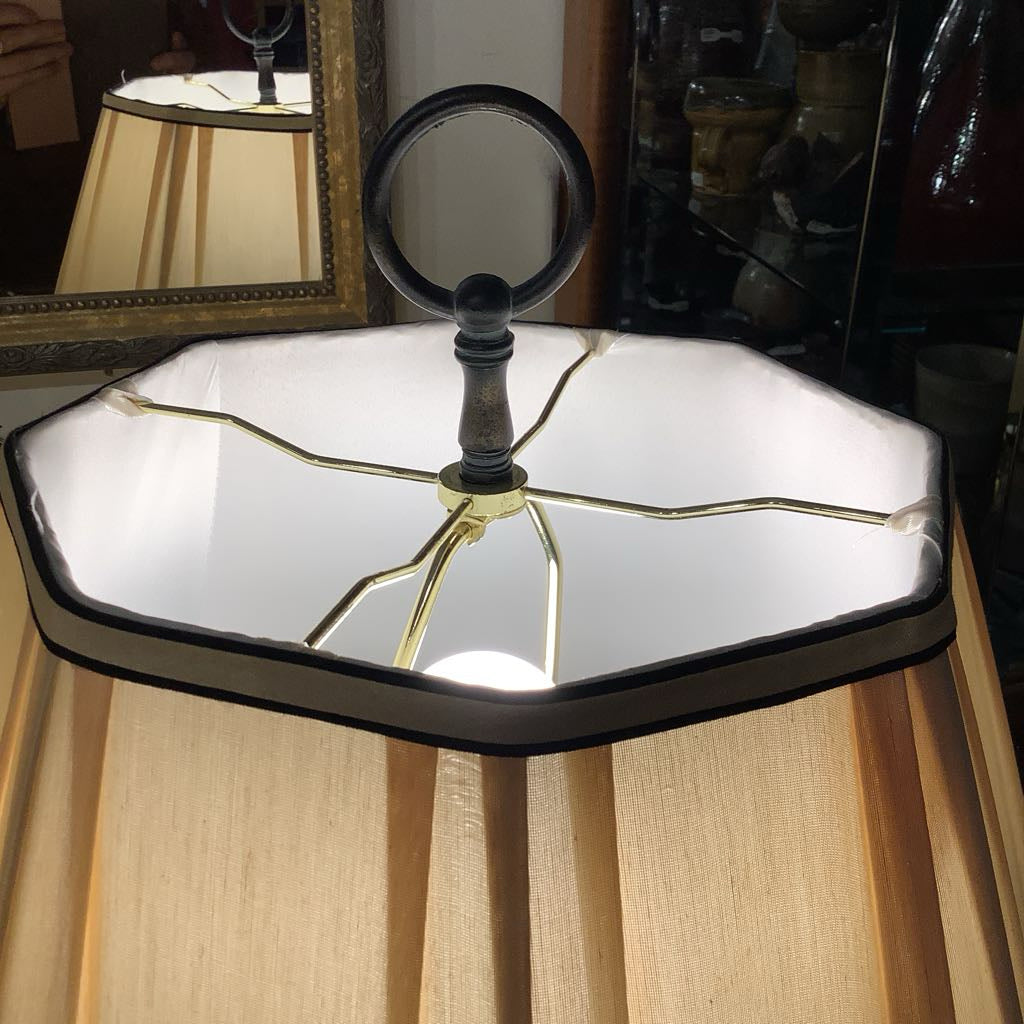 Vintage Enamel and Gold Medal Embellished Lamps