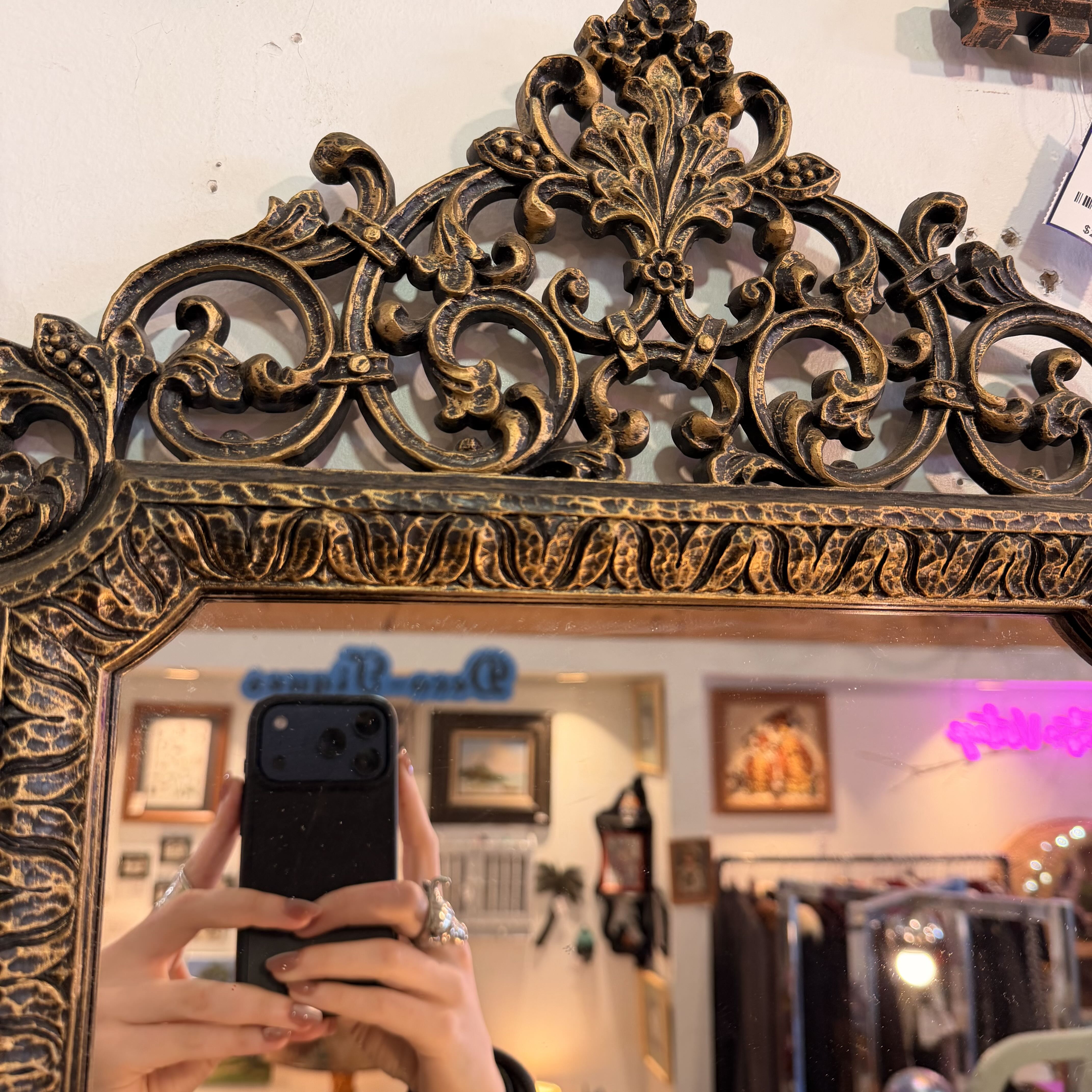 Vintage Scroll Mirror