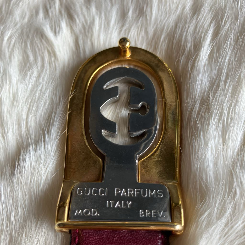 1980s Vintage Gucci Reversible Belt with Two Tone Interlocking G Buckle