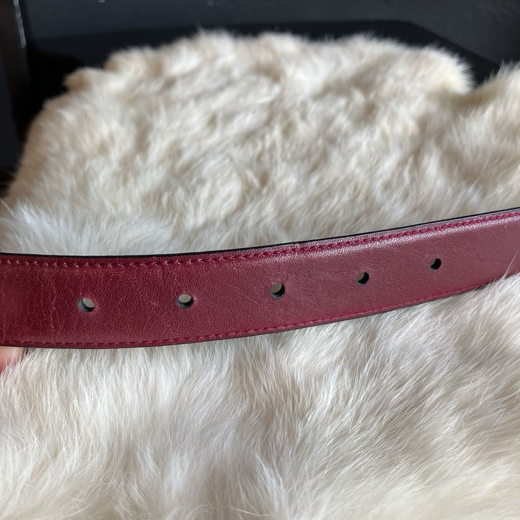 1980s Vintage Gucci Reversible Belt with Two Tone Interlocking G Buckle