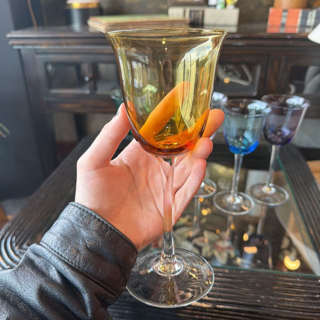 Vintage Wine / Water Goblets