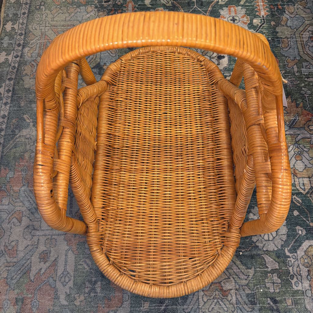 Vintage Woven Magazine Rack