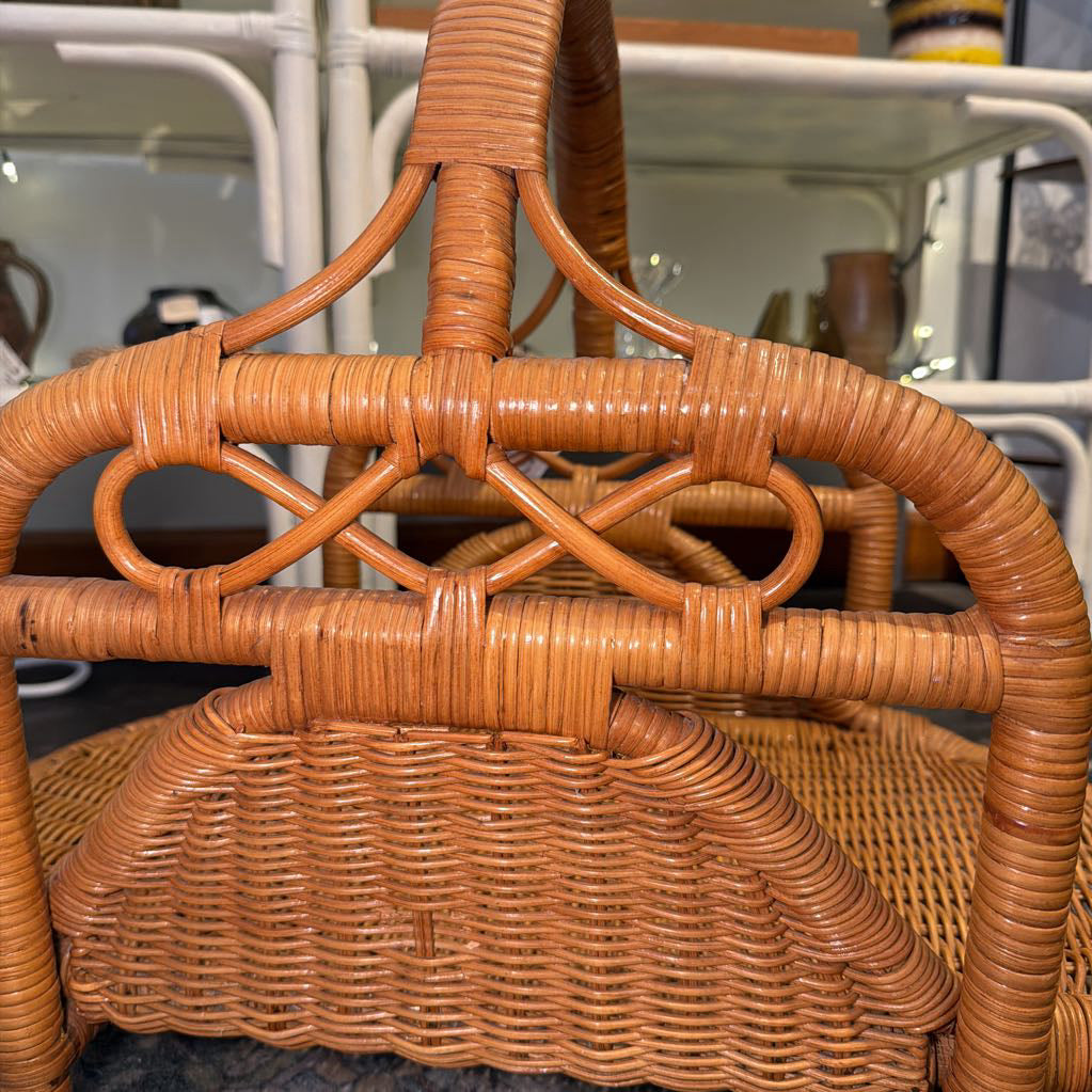 Vintage Woven Magazine Rack