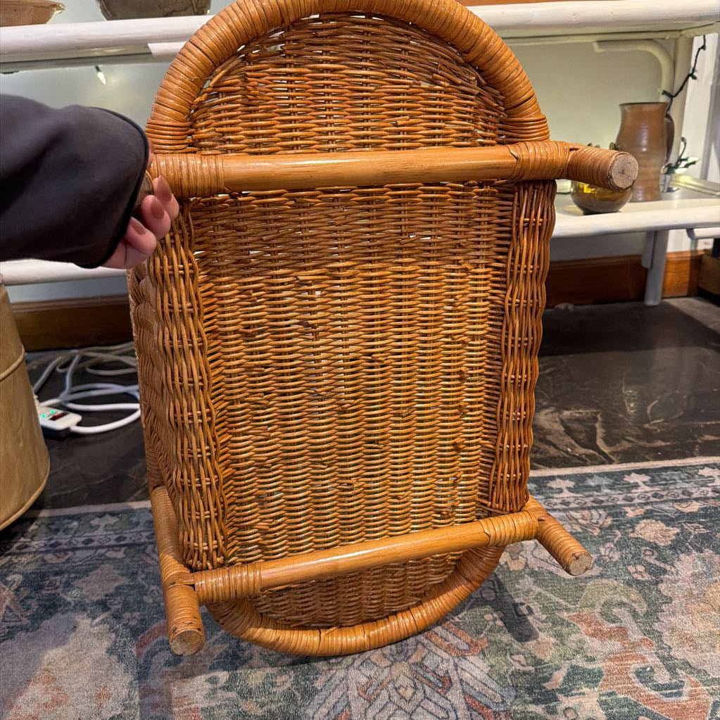 Vintage Woven Magazine Rack