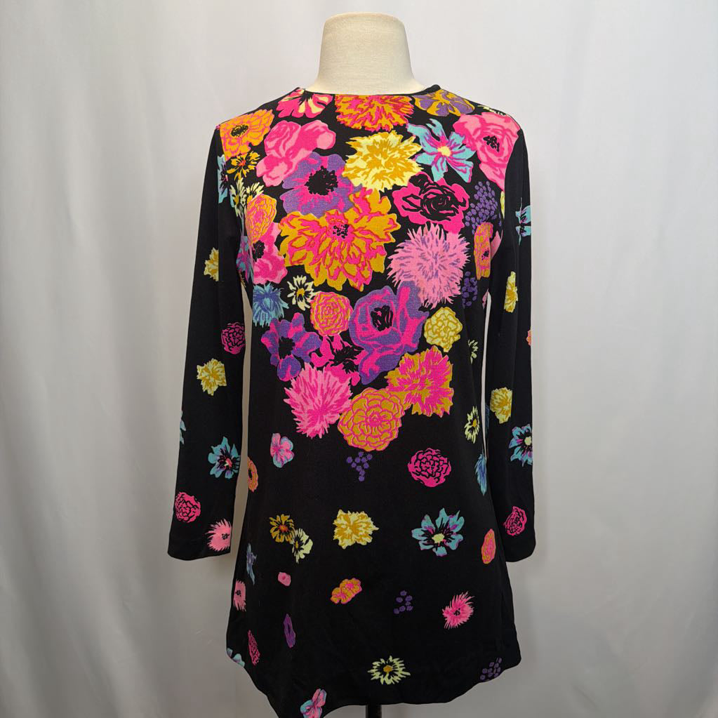 1960s Mr. Dino Colorful Floral Tunic/Mini Dress