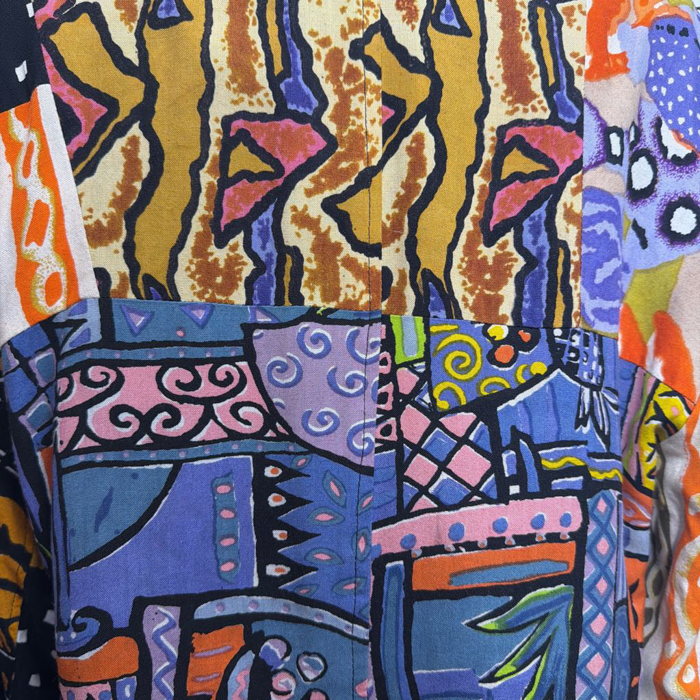 1980's Multi Color Pattern Oversize Jacket