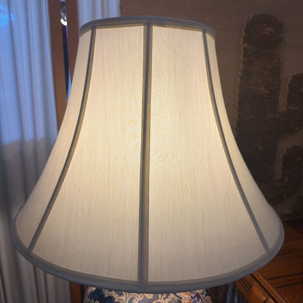 Vintage Blue Floral Lamp
