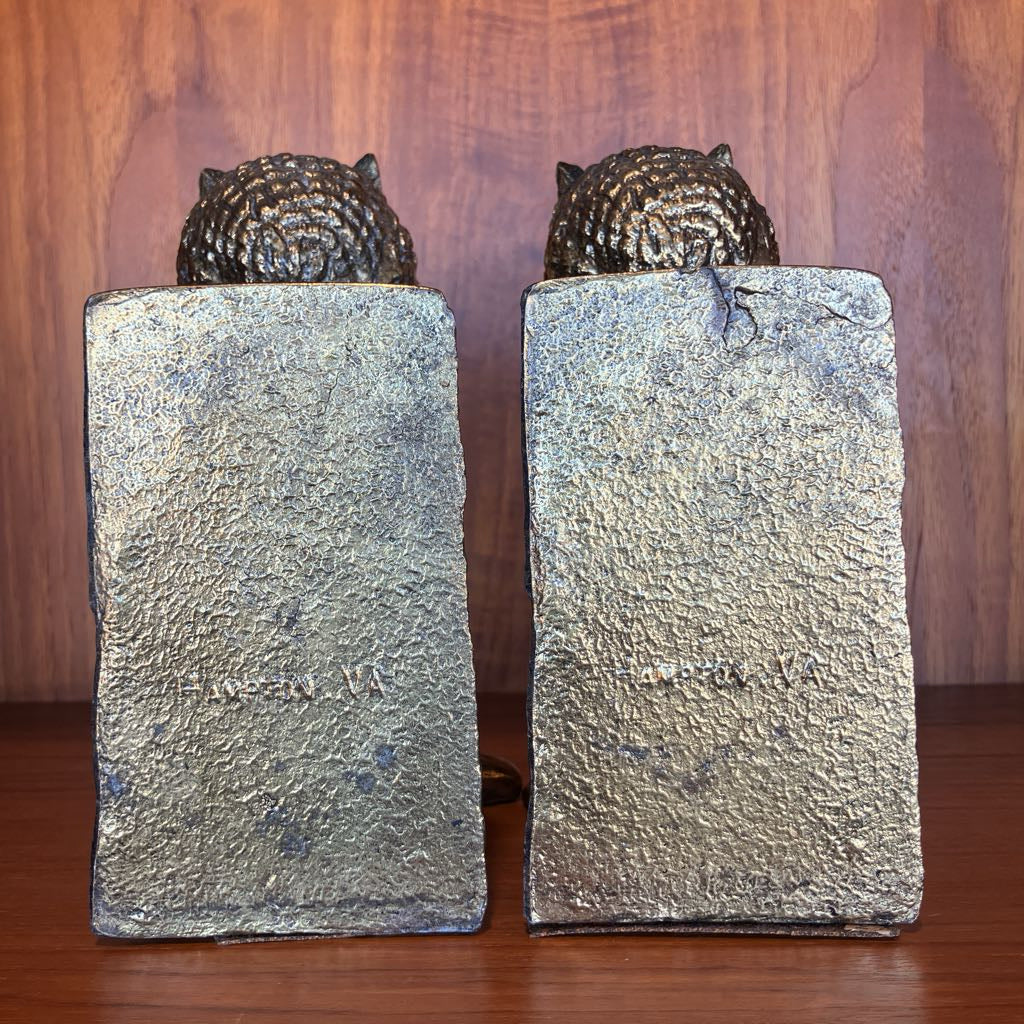 Vintage Metal Owl Bookends