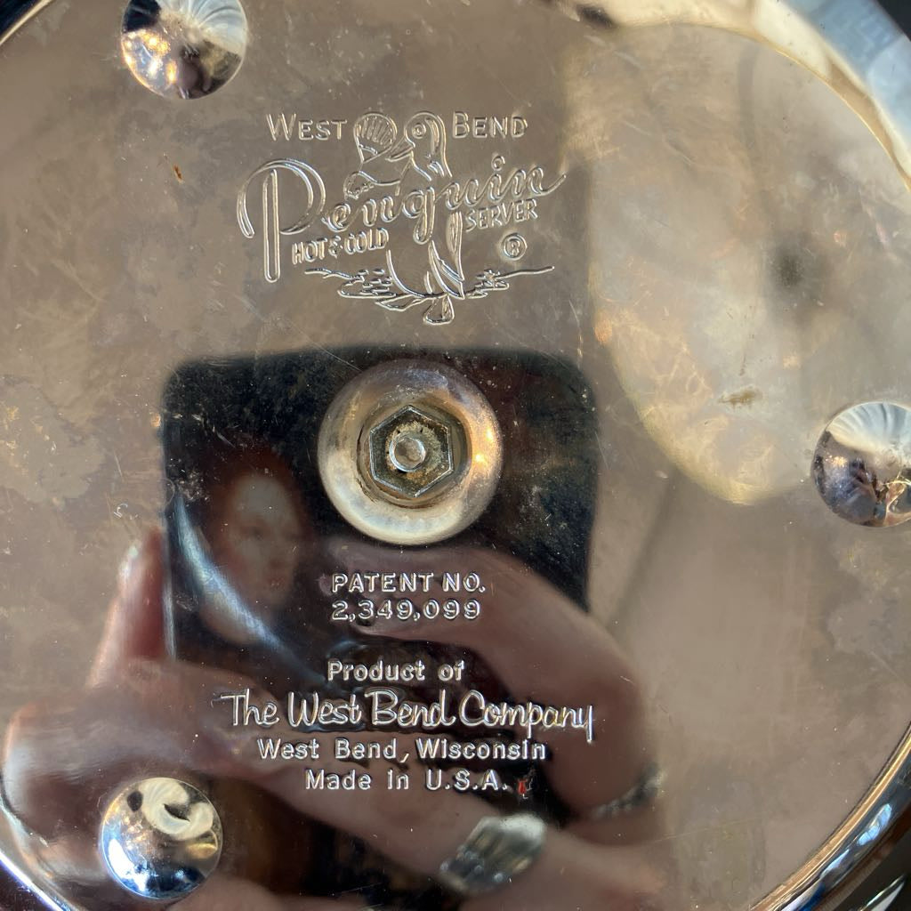 Vintage West Bend "Penguin" Ice Bucket with Bakelite Handles