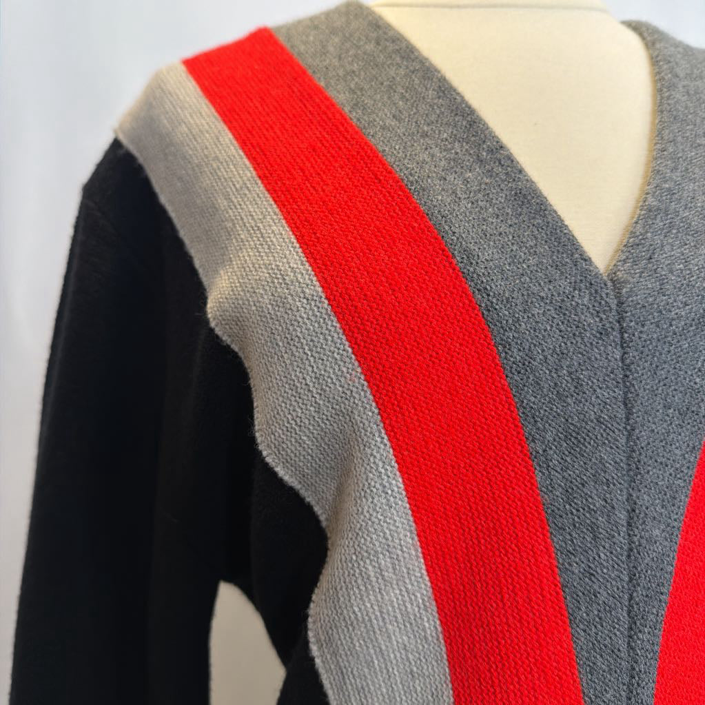 1960s Black Chevron Sweater