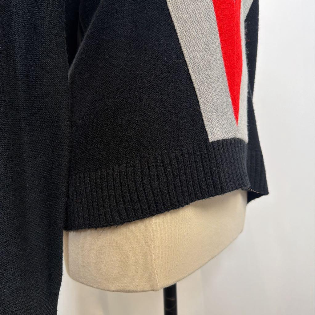 1960s Black Chevron Sweater