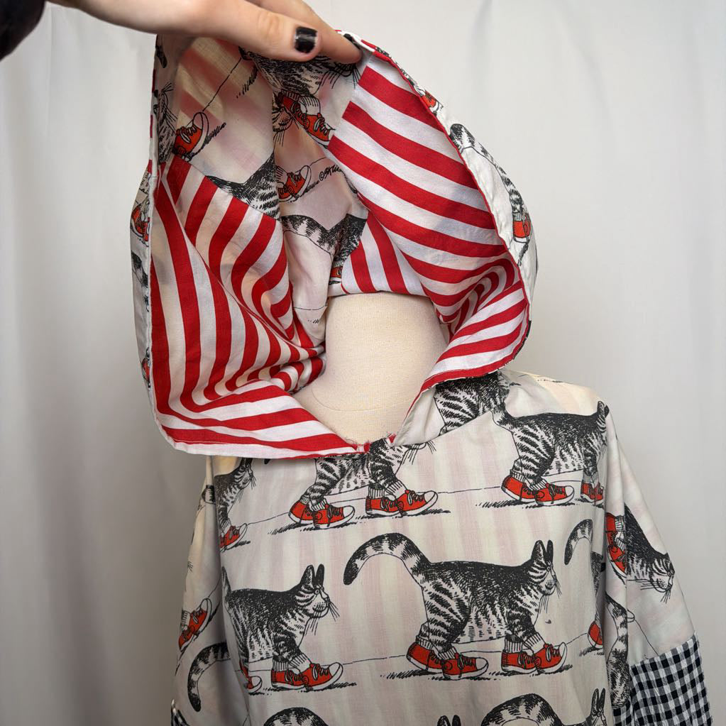 Upscaled Cat Sweater with Hood