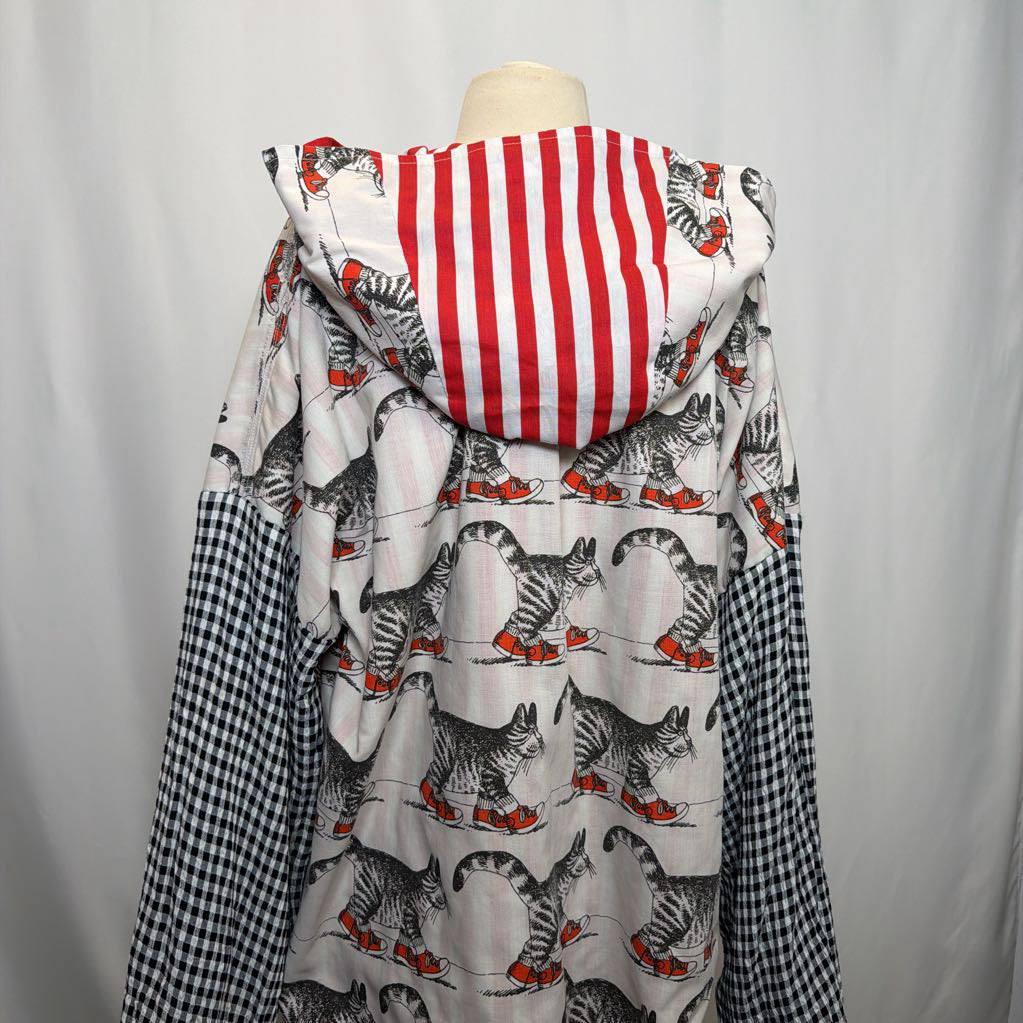 Upscaled Cat Sweater with Hood