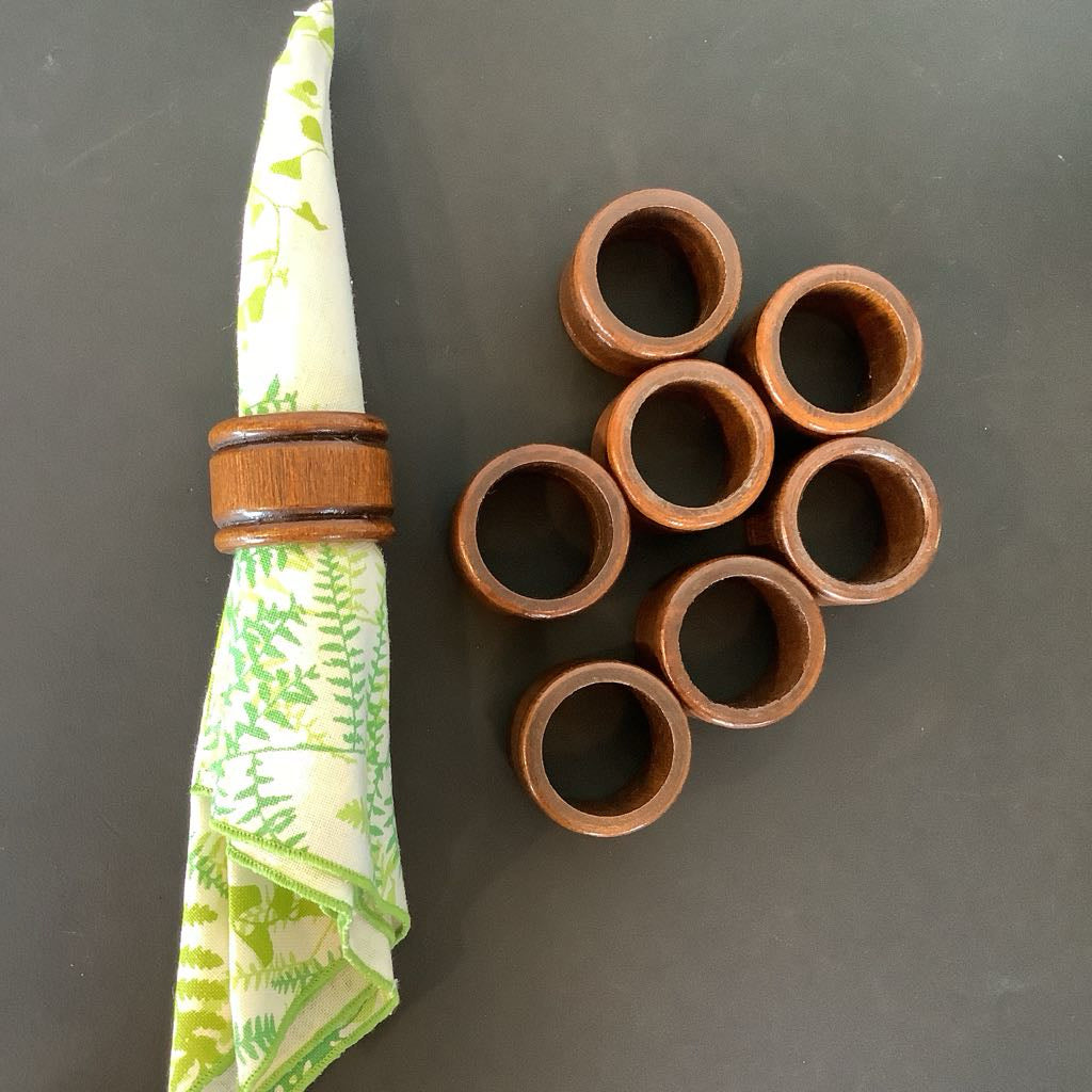 Mid Century Wooden Candle Holders with Removable Napkin Holders
