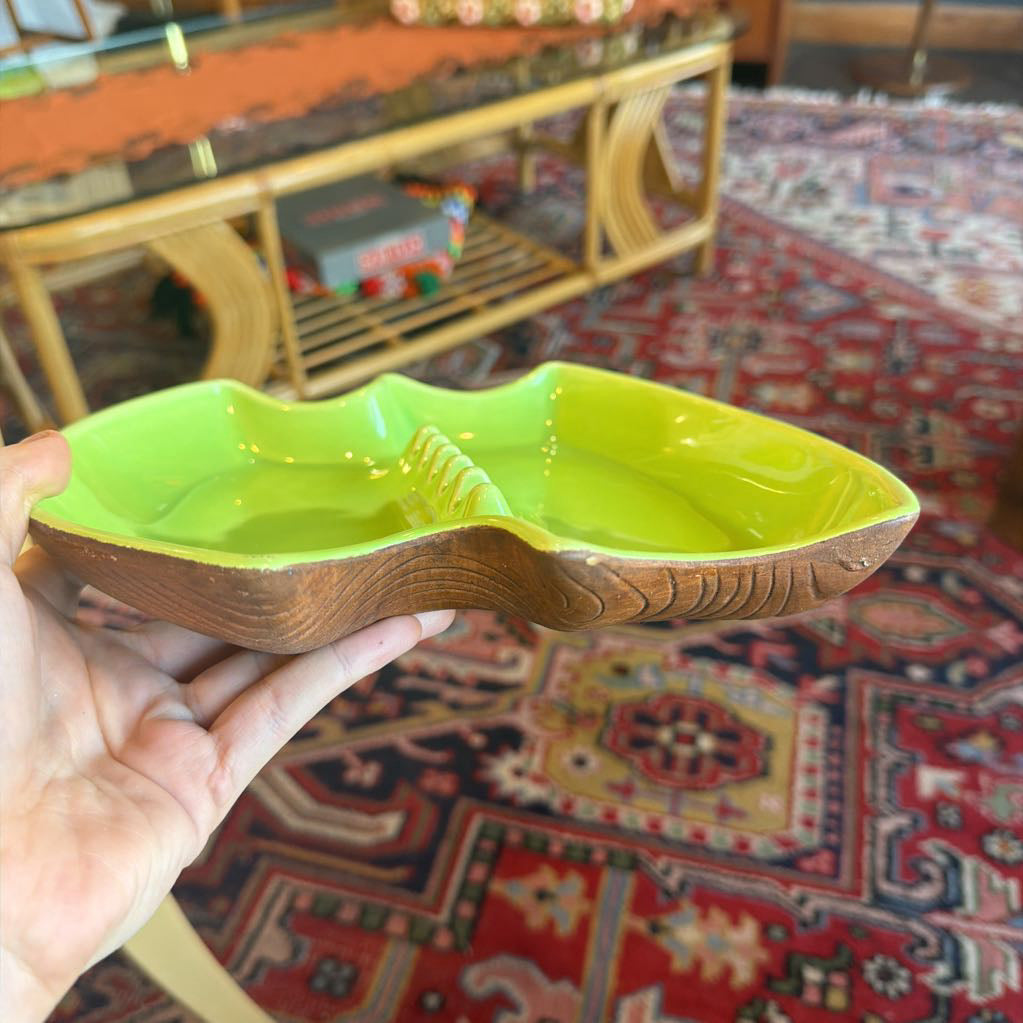 Green Pottery Ashtray