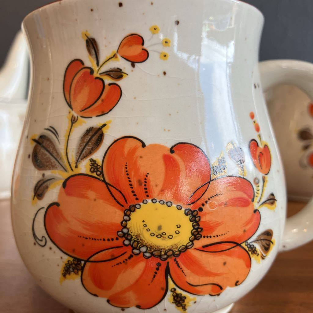 1970s Valencia Stoneware Tea Pot Set