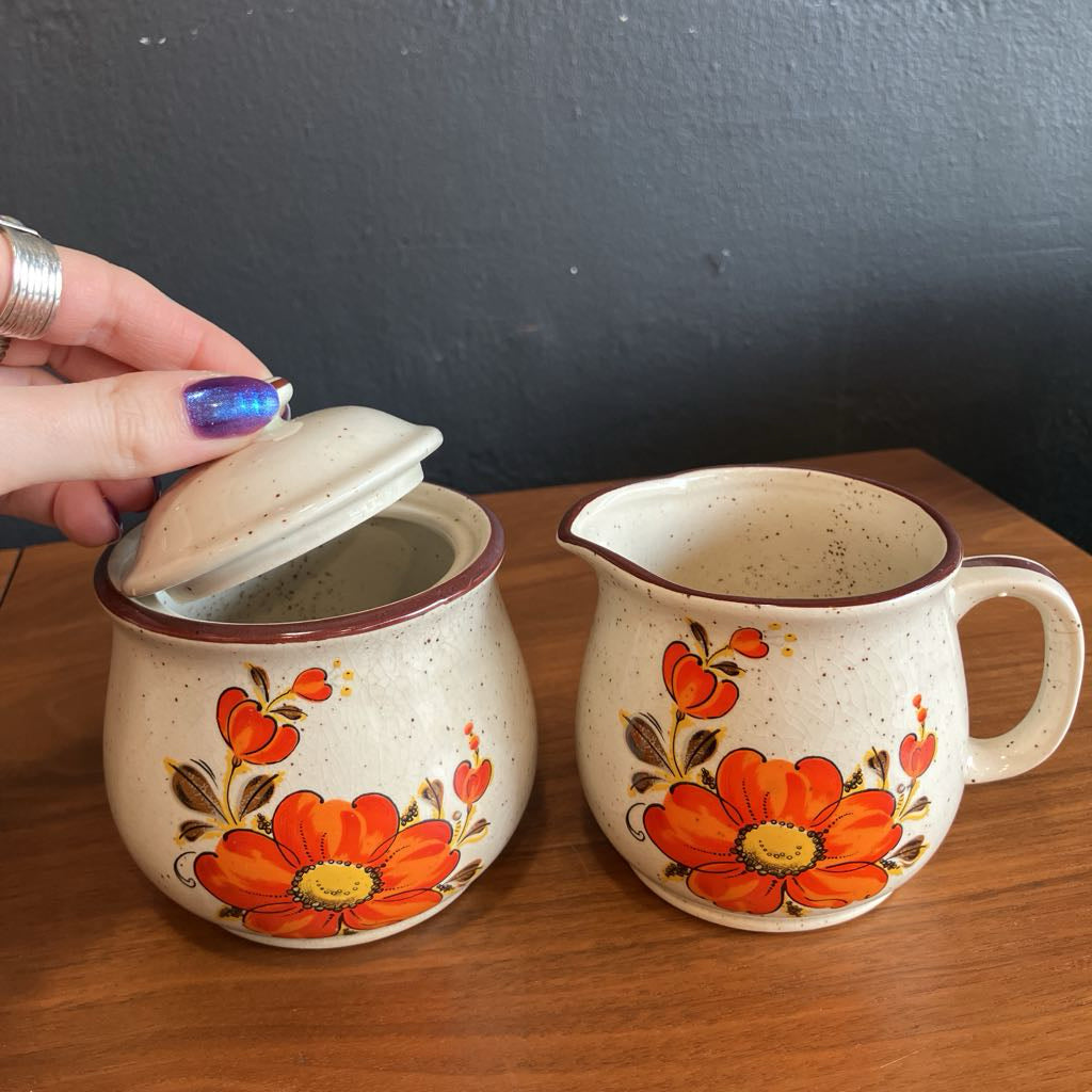 1970s Valencia Stoneware Tea Pot Set