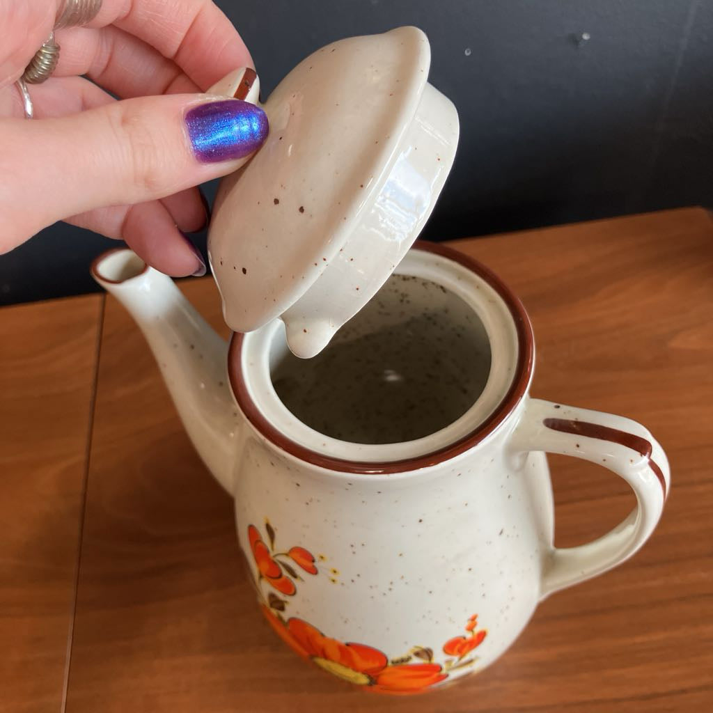 1970s Valencia Stoneware Tea Pot Set