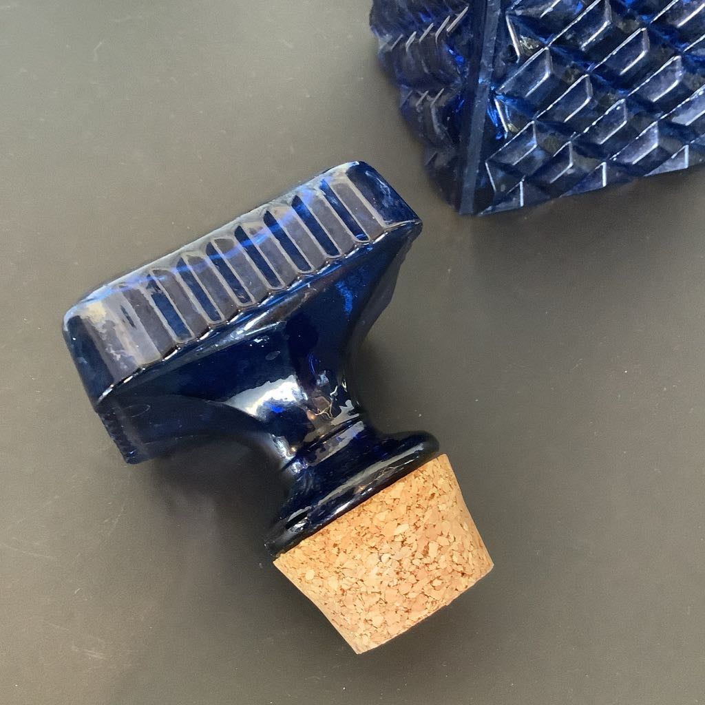 Vintage Cobalt Blue Decanter