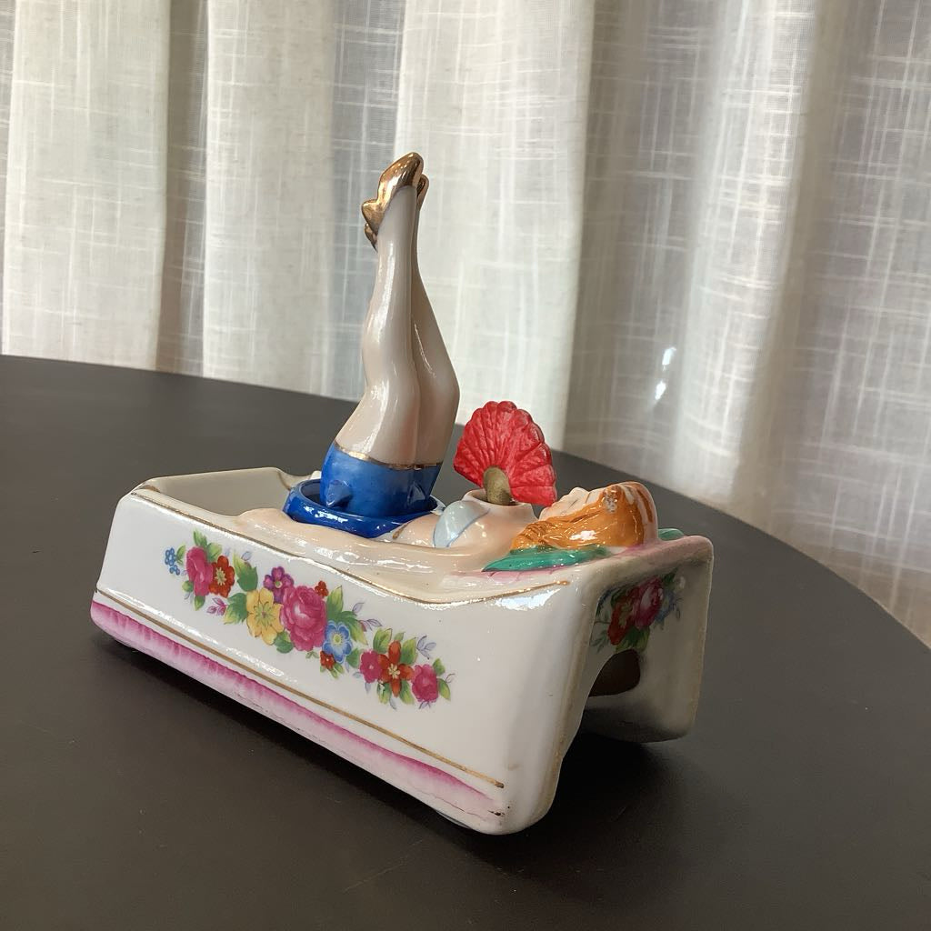 Vintage "Naughty Nodder" Ceramic Ashtray