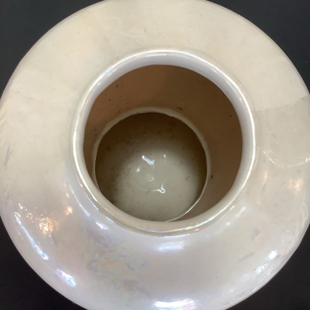 View of hollow inside of ceramic canister