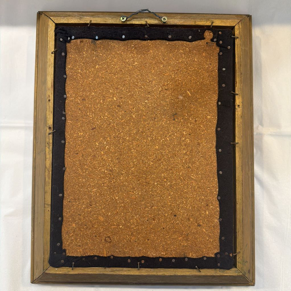 back of a frame against a white background