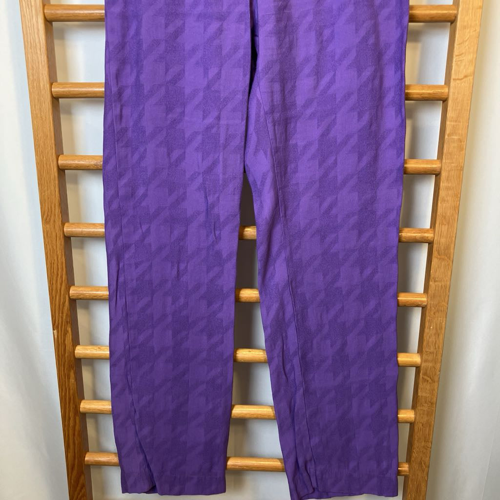 80s Darrot Club 2 Piece Purple Top and Bottom with Diamond Button