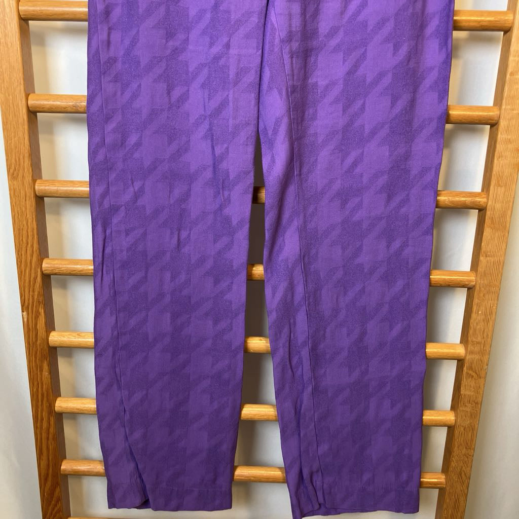 80s Darrot Club 2 Piece Purple Top and Bottom with Diamond Button