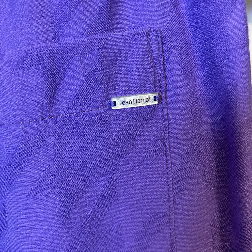 80s Darrot Club 2 Piece Purple Top and Bottom with Diamond Button