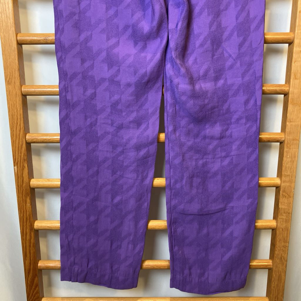 80s Darrot Club 2 Piece Purple Top and Bottom with Diamond Button