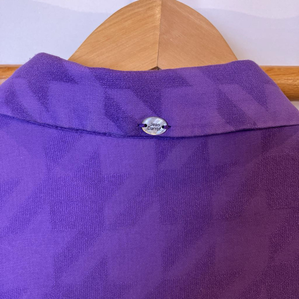 80s Darrot Club 2 Piece Purple Top and Bottom with Diamond Button