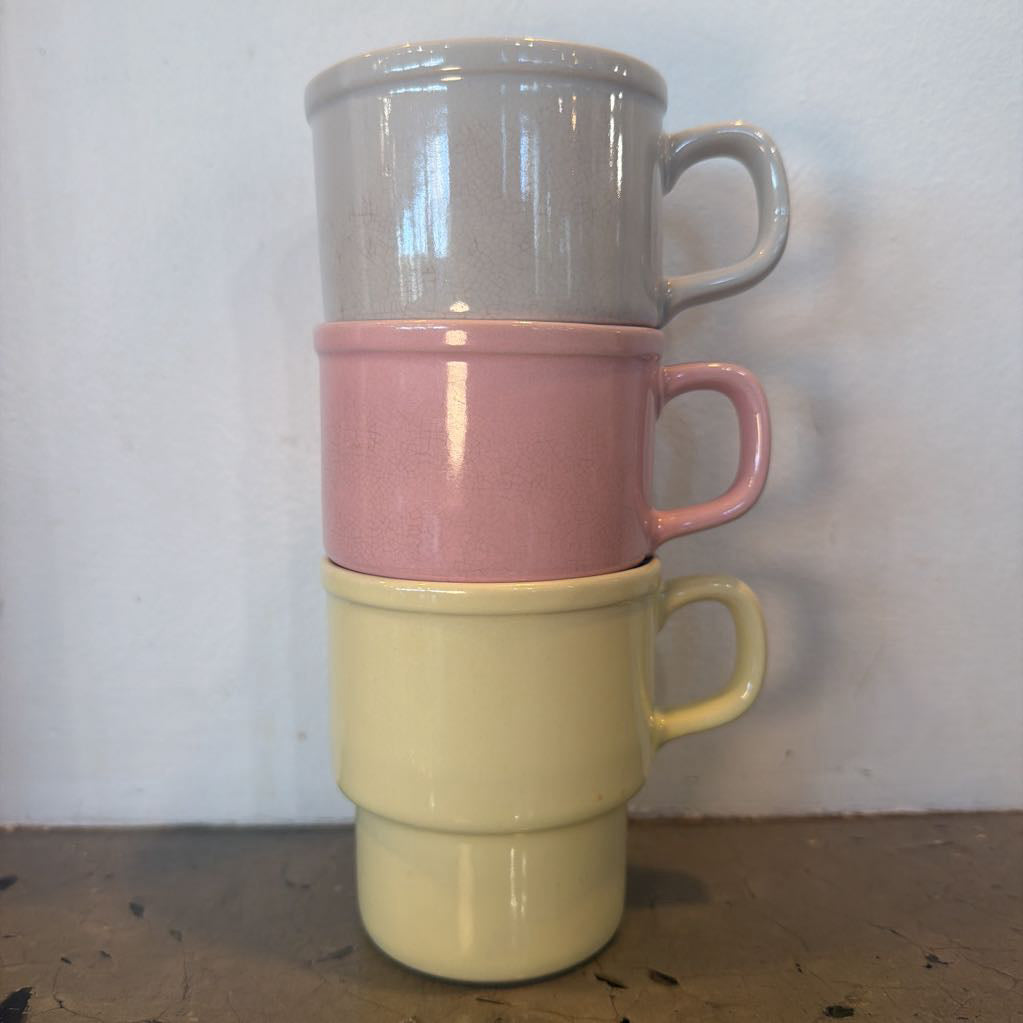 Vintage Stackable Mugs - Set of 3 - Japan