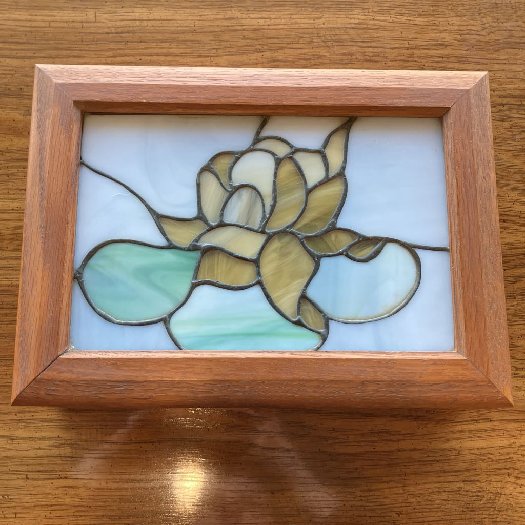 1980s Stained Glass Jewelry Box
