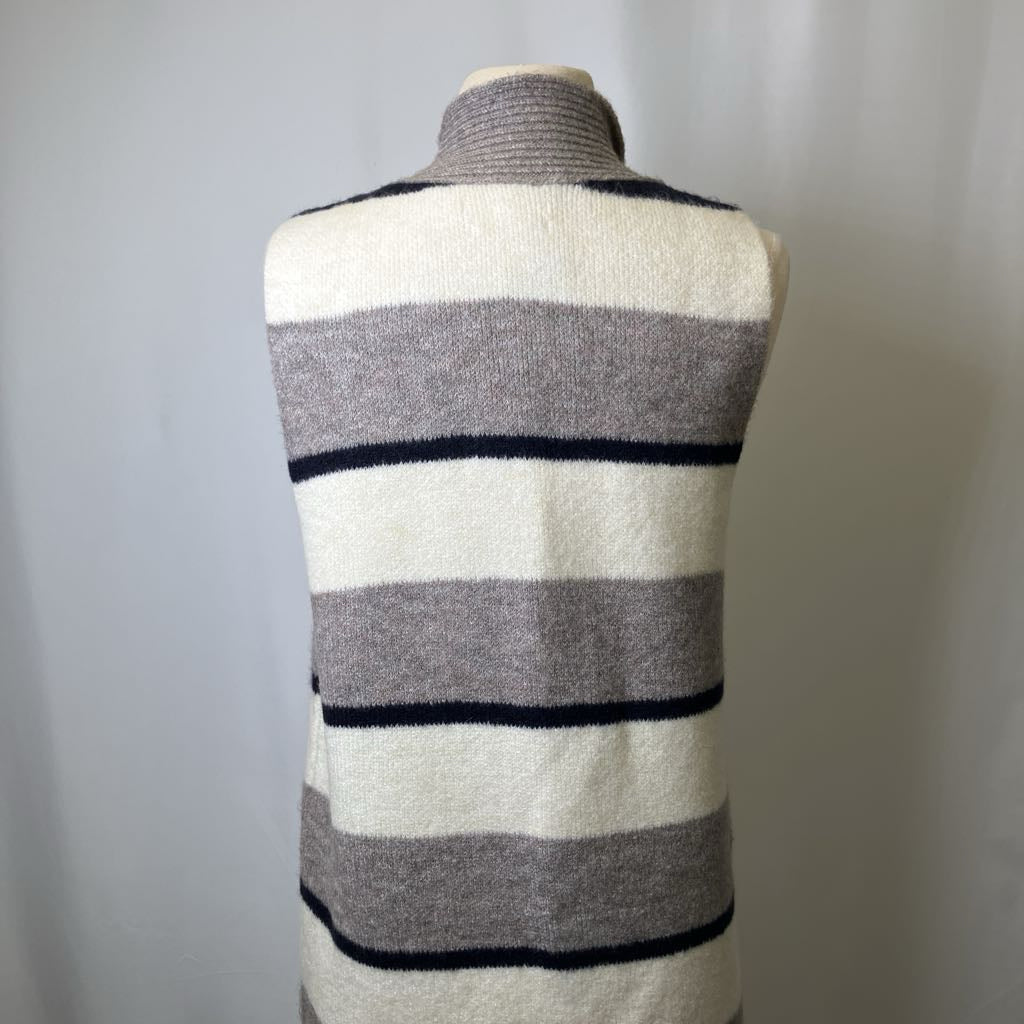Anthro Vest Knit Gray, White and Black