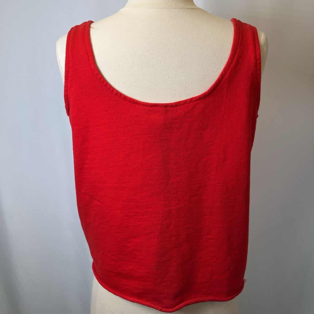 1980s Red Crop Tank by Wrapper
