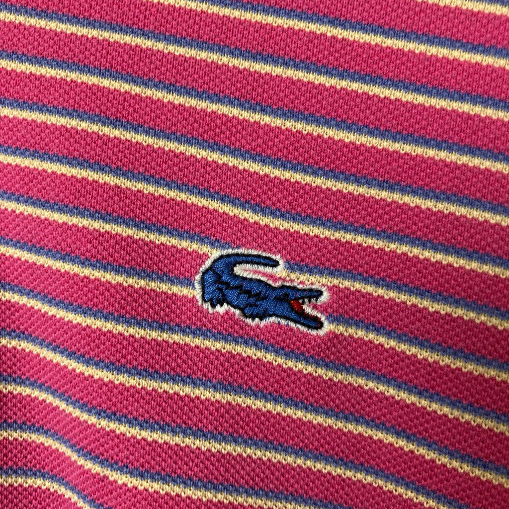 1980s Izod Lacoste Striped Polo Shirt, as is