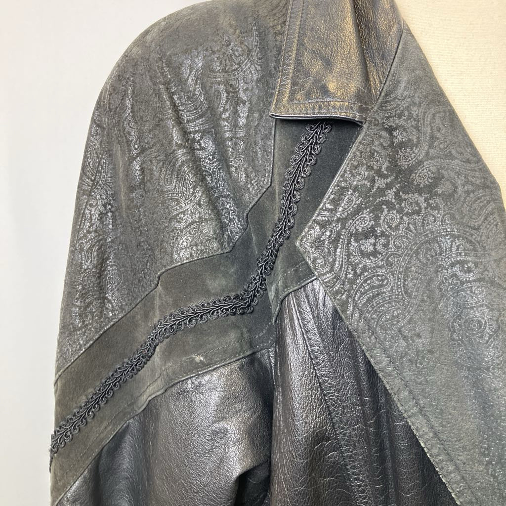 Vintage Oversized Middlebrook Park Leather Coat