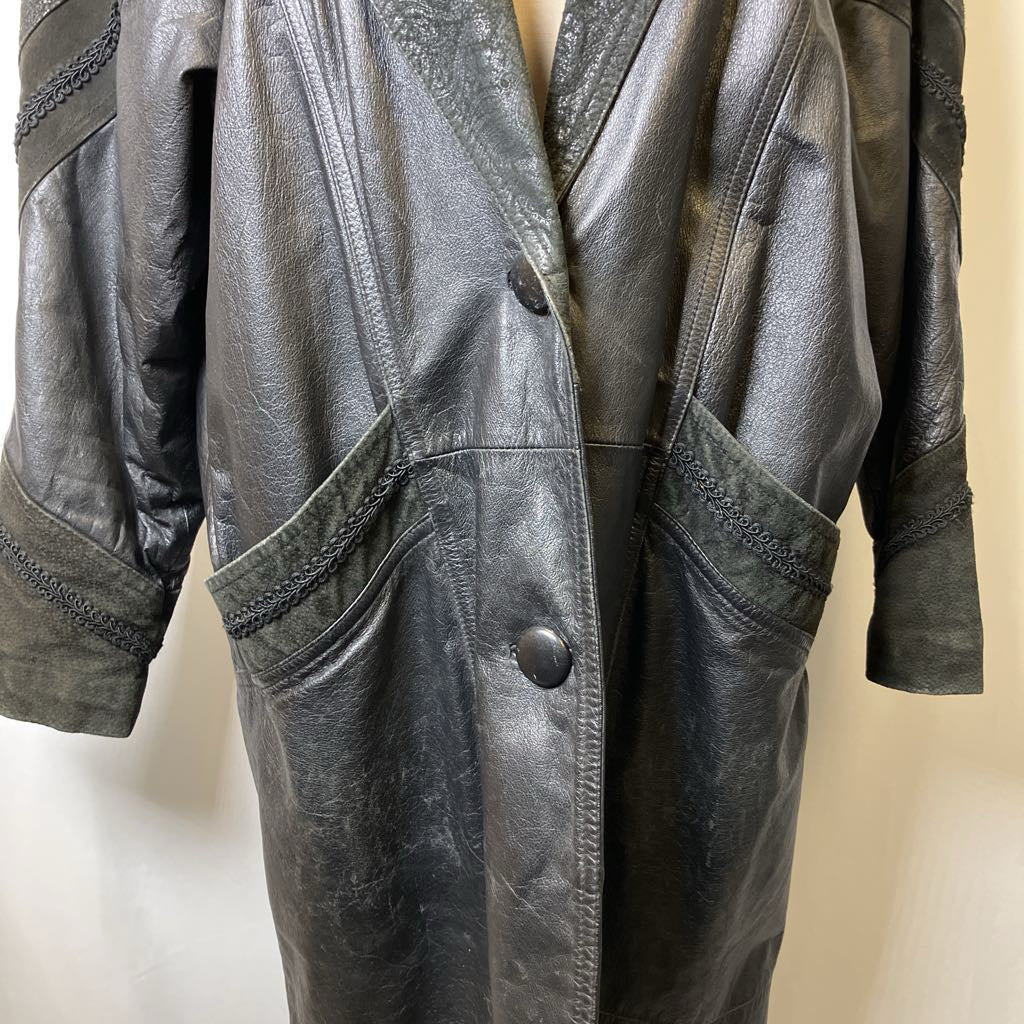 Vintage Oversized Middlebrook Park Leather Coat