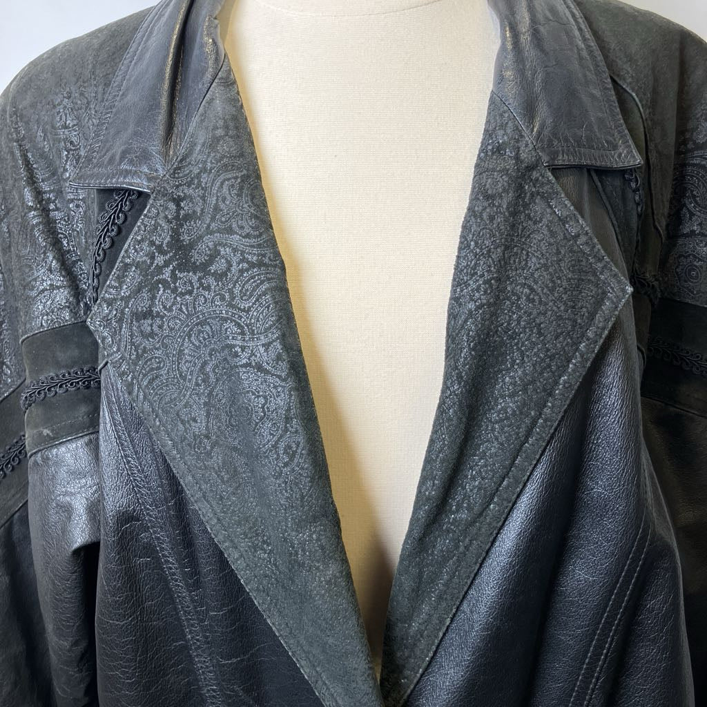 Vintage Oversized Middlebrook Park Leather Coat