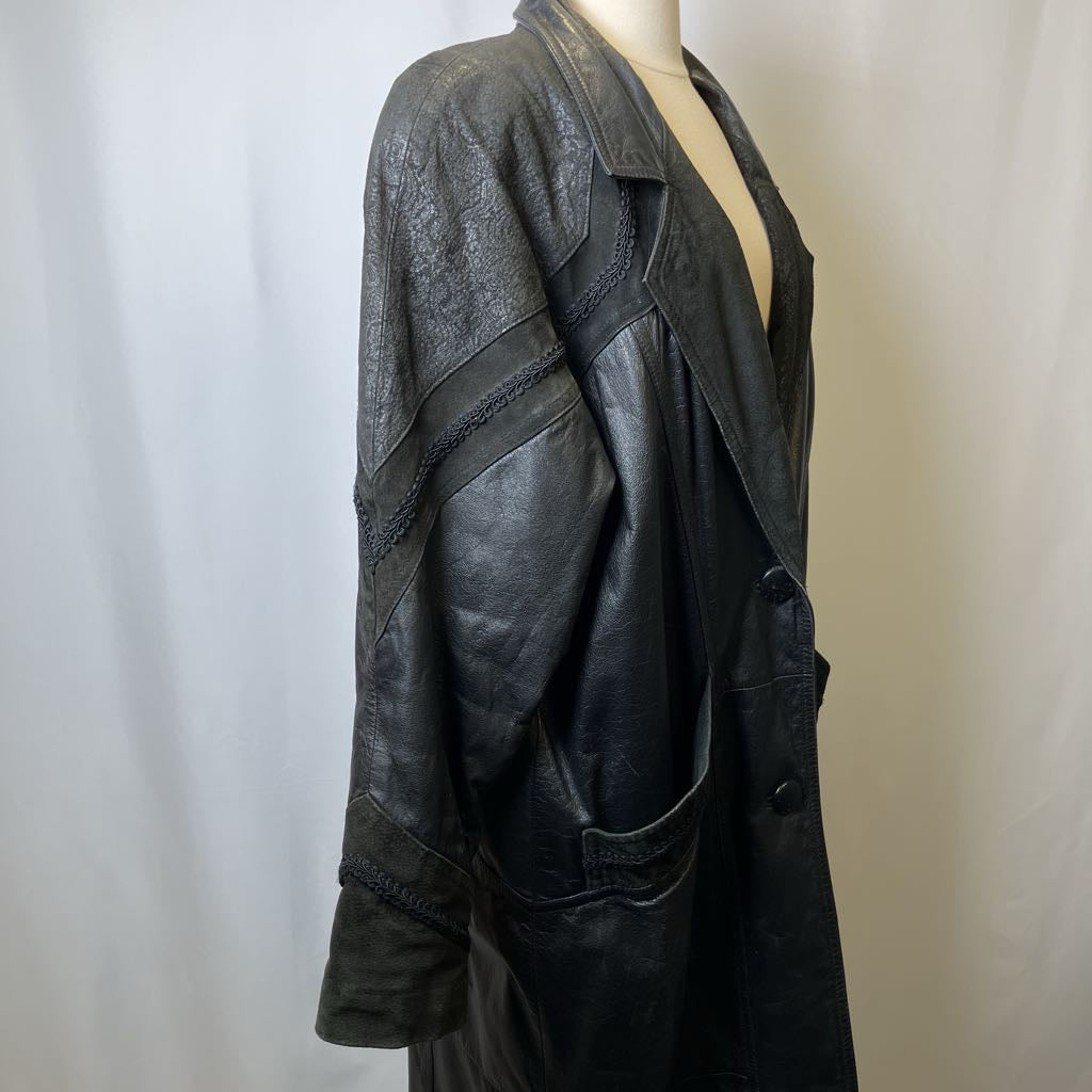 Vintage Oversized Middlebrook Park Leather Coat