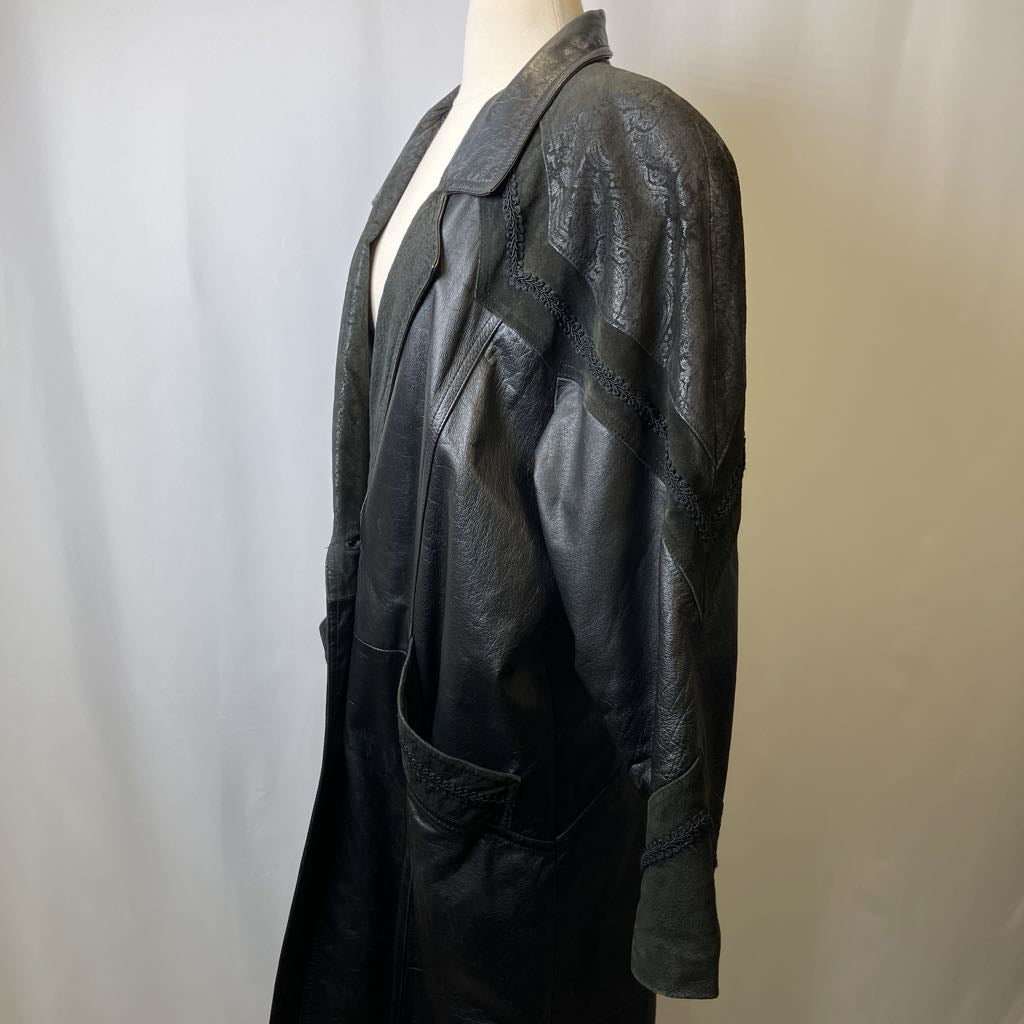 Vintage Oversized Middlebrook Park Leather Coat