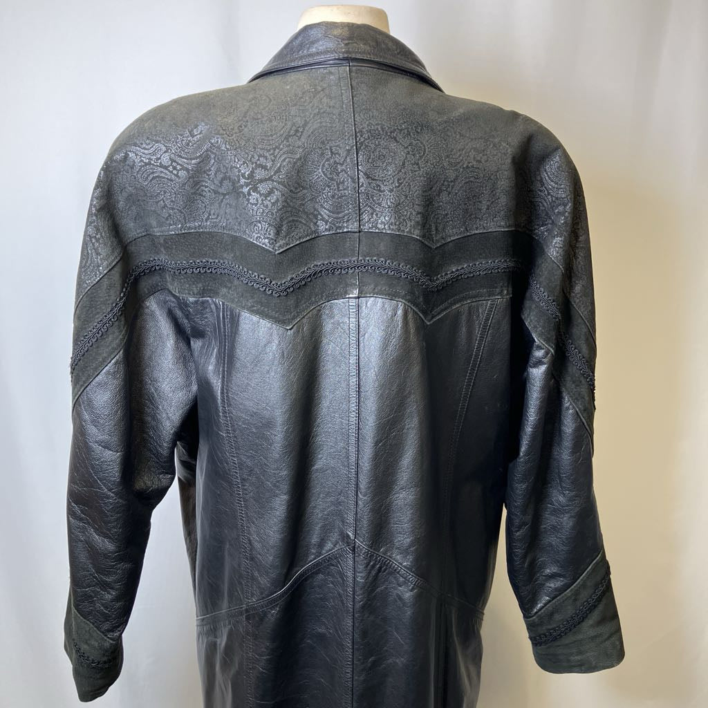 Vintage Oversized Middlebrook Park Leather Coat