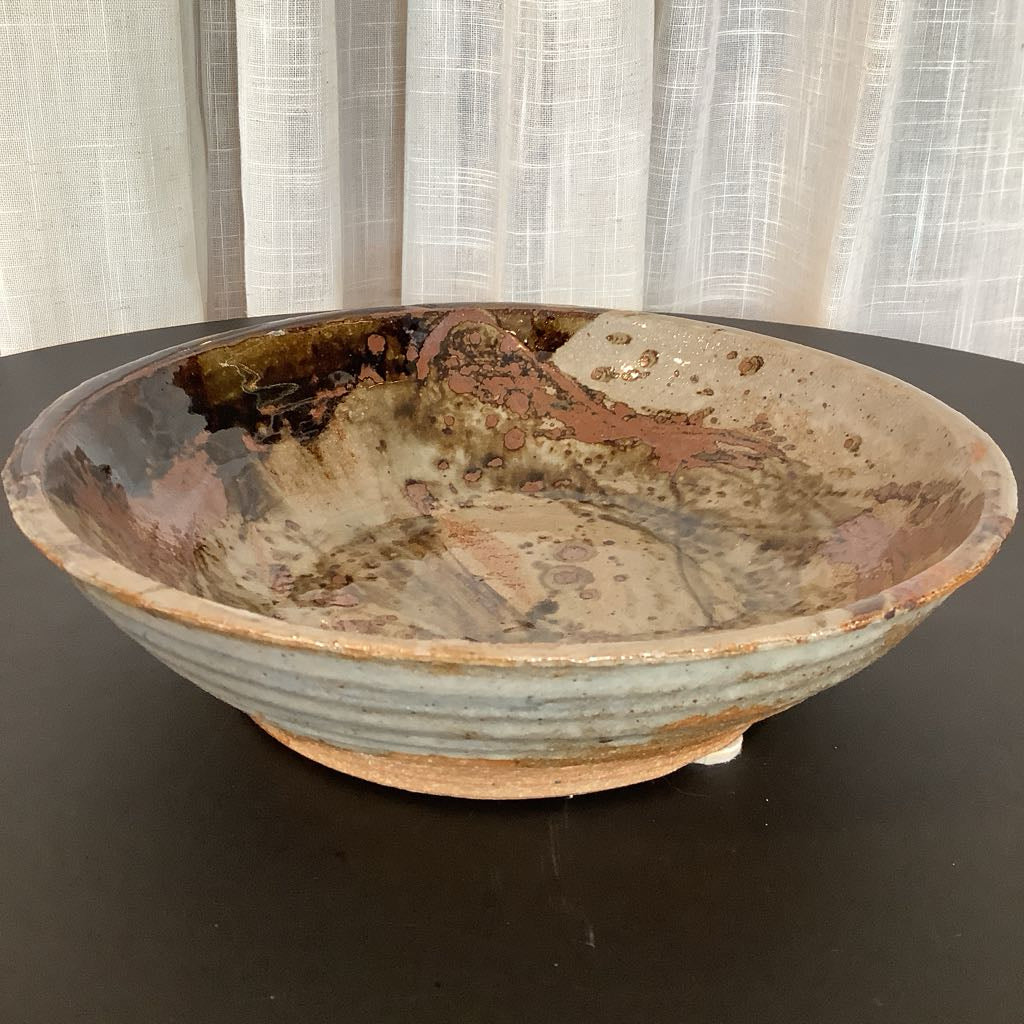 Side view of pottery bowl