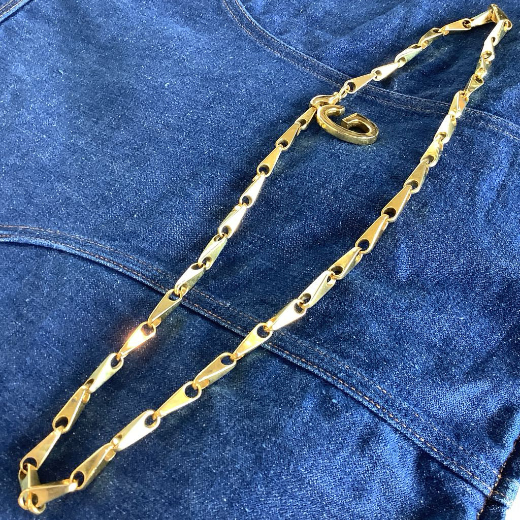Rare 1970s Vintage Gucci Gold Chain Belt