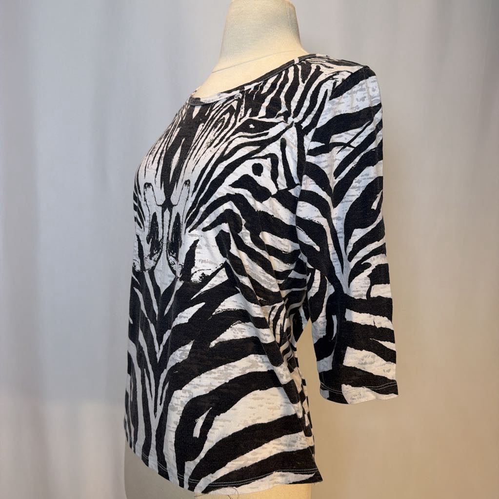 Y2K Coral Bay Zebra Love Shirt