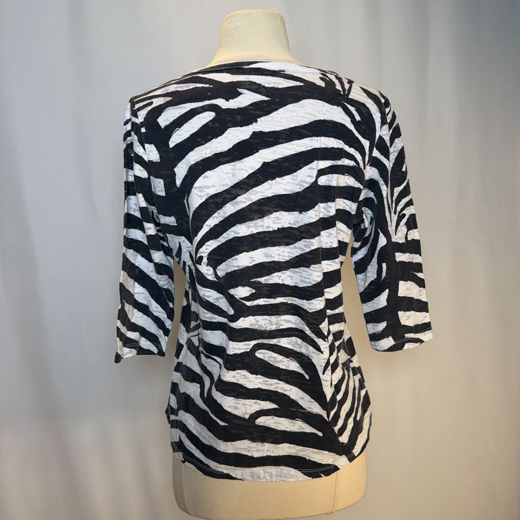 Y2K Coral Bay Zebra Love Shirt
